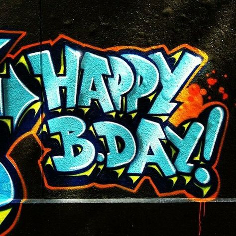 Birthday Graffiti, Best Happy Birthday Message, Free Happy Birthday Cards, Graffiti Images, White Graffiti, Happy Birthday Art, Happy Birthday Celebration, Birthday Wishes And Images, Happy Birthday Pictures