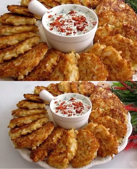 Golden Delight Cabbage Fritters - knedir Recipes Cabbage Fritters, Savory Cabbage, Yogurt Dill Sauce, Pecan Chicken, Baked Avocado, Cabbage Recipe, Dill Sauce, Vegetable Casserole, Dessert Salads