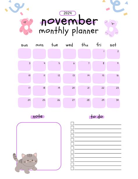 Calander Aesthetic 2024, Calendar Doodles, Block Notes, Weekly Planner Free Printable, Study Planner Printable, Weekly Planner Free, Organization Bullet Journal, Monthly Planner Template, Planner Writing