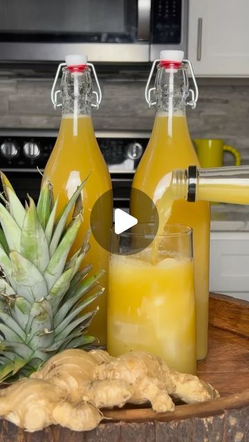 🍷🍴🍯 Nickoy Binning 🌽🍇🍒🍸 on Instagram: "Pineapple Ginger Juice 🇯🇲 @typhaniecooks   As a Jamaican, I like ginger in all my fresh juices. Don’t unshackle me! 😂  INGREDIENTS: 1/2 lb ginger, grated 2 pineapples, juiced (~6 cups) 6 cups water 1 cinnamon stick 6 cloves 2 limes (or more, to taste) 3/4 to 1 cup brown sugar (to taste)  INSTRUCTIONS: 1. Thoroughly wash, partially peel, then grate 1/2 lb ginger. Set aside. 2. Throughly wash then peel two pineapples. Reserve at least half of the skin/peels, cut out the cores, then cut the pineapples into chunks. Set aside. 3. Bring 6 cups of water to a boil. Add the ginger to the boiling water along with the reserved pineapple skin, cinnamon stick, and cloves. 4. Reduce the heat to low, and allow the pot to come to a low simmer (should take n How To Cut Ginger, Pineapple Ginger Juice, Ginger Drink Recipe, Pineapple Skin, Pineapple Juice Recipes, Cinnamon Drink, Ginger Detox, Pineapple Ginger, Fresh Juices