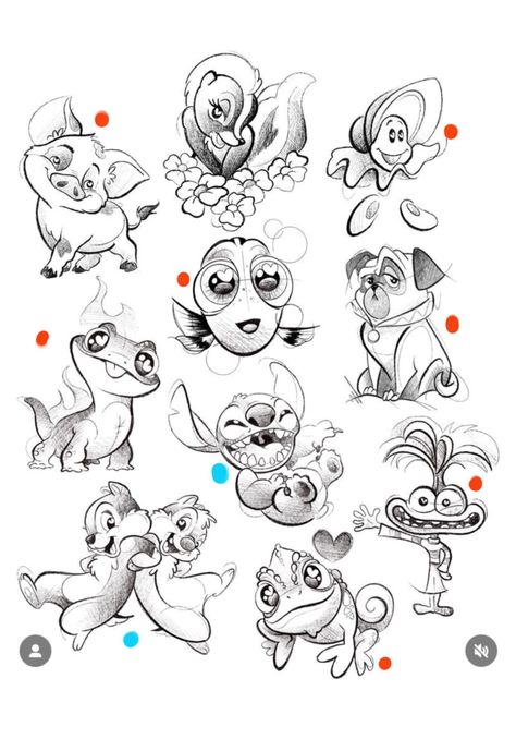 Disney Animal Tattoos, Cartoon Tattoos Disney, Disney Sketch Tattoo, Zootopia Tattoo, Flash Tattoo Disney, Disney Tattoos Unique, Disney Characters Tattoos, Disney Sleeve Tattoos, Pikachu Tattoo