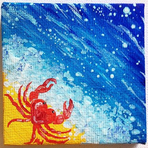 Bathroom Painting, Crab Painting, Blue Crabs, Crab Art, Summer Scrapbook, Summer Painting, Painted Shells, My Animal, Painting Bathroom