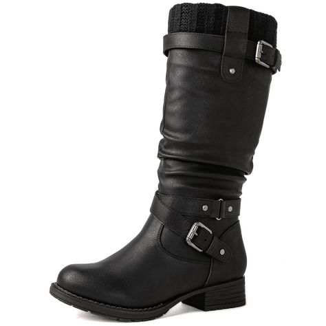 PRICES MAY VARY. 100% Vegan Premium Synthetic Leather Upper: These Globalwin Flat Boots For Women Are Made Of High Quality Italian Faux Leather. These Fall Boots Women Provide The Privilege Of Luxury As Well As Up-To-Date Style. Design: These Dress Boots For Women Are Modeled On Biker Styles And Motorcycle Boots With Silver Buckles.Practical Boots Choice For Fall, These Cute Boots Are Set On TPR Soles And Sturdy Low Heels Cushioned Footbed For Comfort, Anti-Slip For Rainy Snowy Weather. Zipper C Fall Boots Women, Flat Boots For Women, Dress Boots For Women, Fall Fashion Boots, Womens Fall Boots, Boots Mid Calf, Women's Motorcycle Boots, Snowy Weather, Winter Fashion Boots