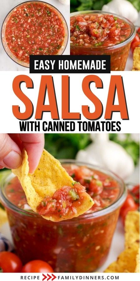 Easy Salsa With Canned Tomatoes, Quick Salsa Canned Tomatoes, Salsa Made From Canned Tomatoes, Salsa With Rotel Tomatoes, Salsa With Crushed Tomatoes, Tomato Sauce Salsa, Easy Homemade Salsa With Canned Tomatoes, Salsa With Canned Tomatoes Recipes, Rotel Salsa Recipe Easy