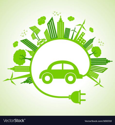 Sustainable Transportation Poster, Sustainable Transportation, Environmental Posters, Green Recycling, Social Logo, Green Transportation, Car Banner, Eco Car, Renewable Energy Projects