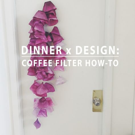 Coffee Filter Wall Hanging, Coffee Filter Wisteria Diy, Coffee Filter Garland Diy, Coffee Filter Flowers Diy Tutorials, Coffee Filter Coral, Coffee Filter Garland, Diy Coffee Filter, Coffee Filter Flowers Diy, Garden Installation