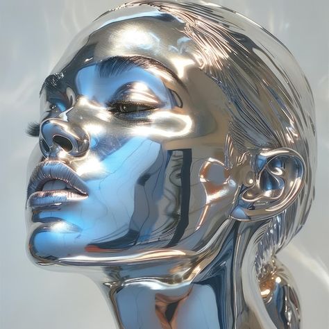 Medium shot model posing with futuristic mask | AI-generated image Mask Design Concept, Futuristic Mask, Art Homework, Female Body Paintings, It Cosmetics Cc Cream, Foundation With Spf, Digital Word, Album Artwork, Free Business Card Mockup