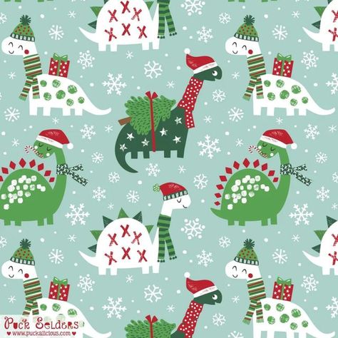 Dino Christmas Wallpaper, Christmas Dinosaur Wallpaper, Winter Dinosaur, Dino Christmas, Christmas Dinosaur, Dinosaur Wallpaper, Dinosaur Fabric, Christmas Wallpapers, Safari Print