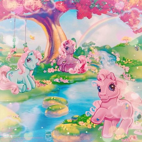 Minty Mlp Fanart, Toola Roola Mlp, My Little Pony 2000s, My Little Pony Painting, Mlp 2000s, Y2k Aesthetic Art, My Little Pony Aesthetic, Mlp Nostalgia, G3 Mlp