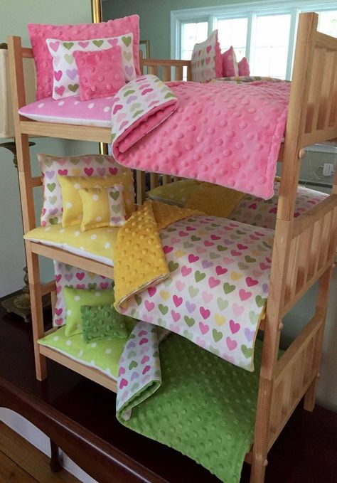 Doll Bed Diy, Doll Bunk Beds, Baby Doll Furniture, Dolly House, Cat Bedroom, Baby Doll Bed, Diy Bunk Bed, Triple Bunk Bed, Triple Bunk