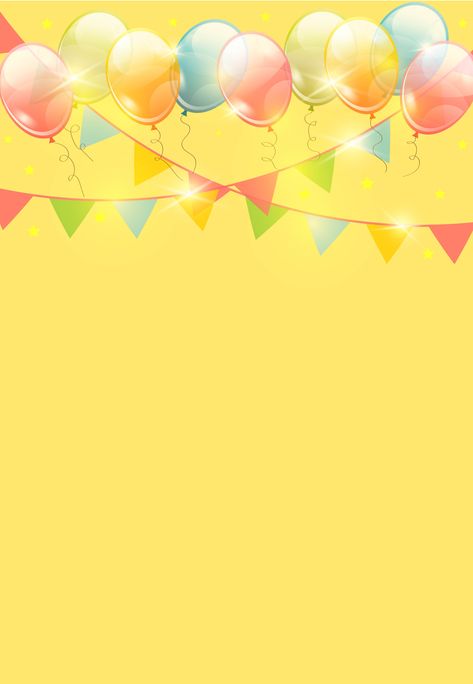 Yellow Birthday Background, Yellow Day Celebration, Birthday Tarpaulin Design, Birthday Pattern, 1st Birthday Banner, Wallpaper Graphic, 1st Birthday Girl Decorations, Yellow Cartoon, Celebration Design