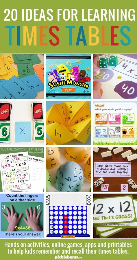 20 Ideas For Learning Times Tables - hands on activities, online games, apps and printables to help kids remember and recall their times tables. Learning Times Tables, Apple Games, Learn Times Tables, Ideas For Learning, Friends Games, Games App, Power Moves, App Games, Times Tables