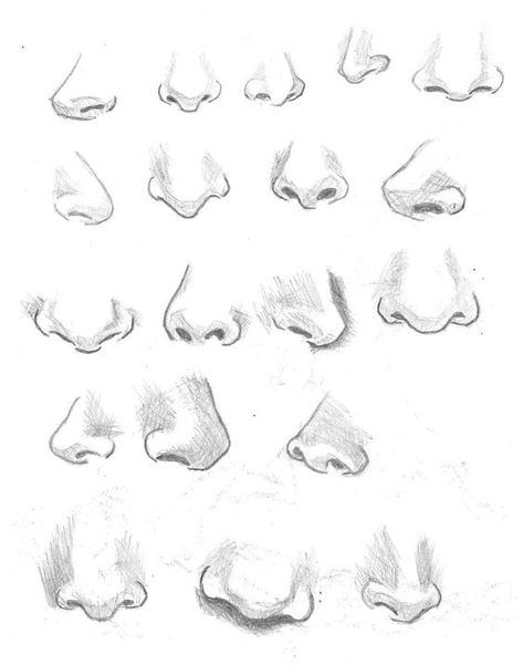 10 Amazing Nose Drawing Tutorials & Ideas - Brighter Craft Cartoon Noses Drawing, Sketch Nose, Cartoon Noses, Draw Faces, 얼굴 드로잉, Nose Drawing, Boy Drawing, Drawing Faces, Face Sketch