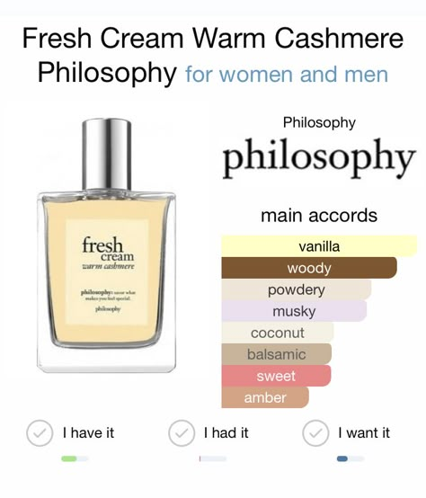 Fresh Cream Warm Cashmere, Cashmere Perfume, I Smell Good, Body Scents, Perfume Ideas, Perfume Notes, Fragrance Lab, Self Care Essentials, Fragrances Perfume Woman