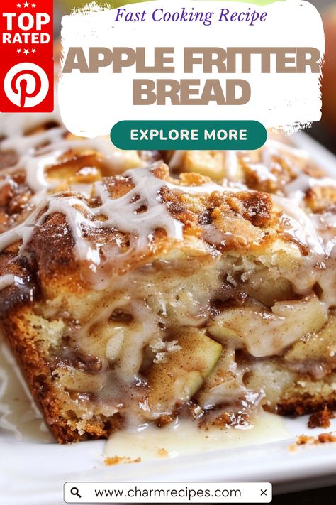 How to Make Delicious Apple Fritter Bread Amazing Apple Bread, Cinnamon Apple Fritter Bread, Easy Apple Fritter Bread, Apple Fritter Mini Loaves, Spiced Pear Bread, Fall Dessert Bread Recipes, Amish Apple Fritter Bread Recipe, Apple Swirl Bread, Famous Apple Fritter Bread