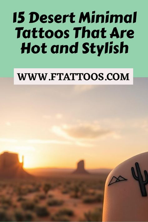 Find inspiration in 15 stylish desert minimal tattoos that beautifully capture the essence of arid landscapes; discover which designs resonate with your unique story. Desert Moon Tattoo, Fine Line Desert Tattoo, Simple Desert Tattoo, Minimal Desert Tattoo, Mojave Desert Tattoo, Desert Tattoos, Desert Tattoo, Cactus Silhouette, Desert Ecosystem