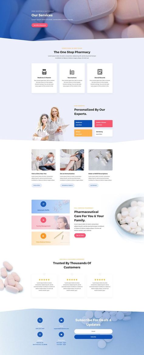 Pharmacy Layout, Preview Instagram, Calls To Action, Services Page, Pharmacy Design, Make Buttons, Ui Design Website, Tourism Website, Webpage Design