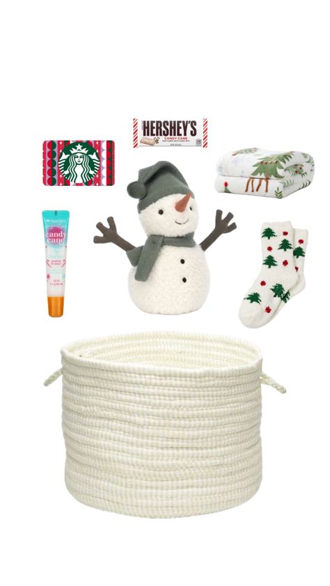 Brrr Basket, Burr Basket, Jellycat Stuffed Animals, Hershey Candy, Fav Products, Holiday Baskets, Cute Gifts For Friends, Christmas Vibes, Basket Ideas