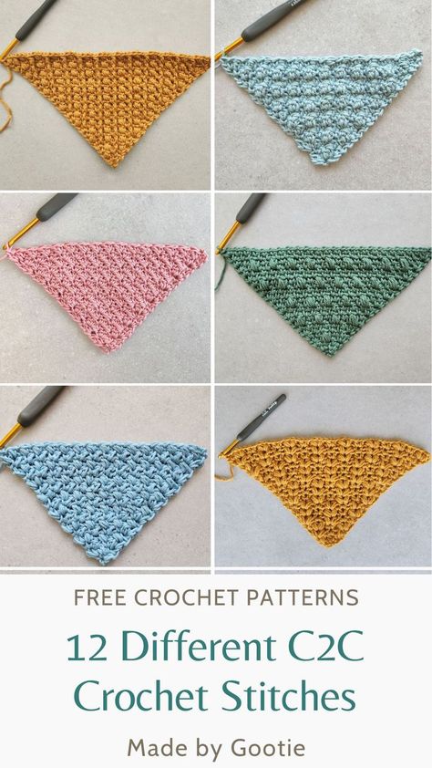 This round up post gathers 12 free c2c crochet patterns. You can use these corner to corner crochet stitches to make blankets, dishcloth, tablerunner, etc. These corner to corner crochet patterns all have easy to follow instructions, video and photo tutorials Corner To Corner Waffle Stitch Blanket, C2c Single Crochet Pattern, Crochet Blanket Patterns Diagonal, Crochet Blanket With Different Stitches, Half Single Crochet Stitch, Crochet Blanket Corner To Corner, C2c For Beginners, Corner To Corner Crochet Dishcloth, Corner2corner Crochet Pattern