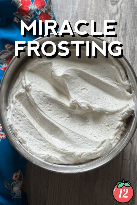 Cooked Icing With Flour, No Cook 7 Minute Frosting, Christmas Frosting Recipes, 12 Tomatoes Recipes Miracle Frosting, Miracle Frosting 12 Tomatoes, Walmart Whipped Frosting Recipe, Miracle Frosting, Flour Frosting Recipe, Fluffy Frosting Recipe