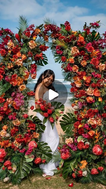 Erin Campbell on Instagram: "🌺✨ Sneek Peek into a world of floral beauty with Sharp Design LLC @hawaiiarchrentals! 🌿 From breathtaking beachside setups to jaw-dropping wedding backdrops, their designs redefine elegance. 🌅💍 (Check out their website for more info.)

Magic captured by the talented lens of @shonterijadephotoco_. 📸🌟 Featuring the stunning model @datizsolilyyyy amidst the dreamy scenes at @louloupalm. 

🌴🌸 Save this post for when you plan your next event, or share it with a friend in need of some instant tropical inspiration! 🏝️✨ 

#FloralDreams #DestinationWeddings #BeachsideElegance #Weddingflowers #letsmakeithappen #yourdreamcometrue" Tropical Inspiration, Friend In Need, Sharp Design, Wedding Backdrops, Wedding Backdrop, Wedding Flowers, Destination Wedding, Share It, Floral