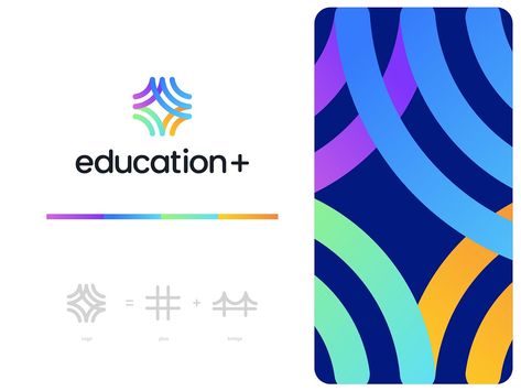 Branding Education+, Visual Identity by Simeon Hristov | UI/UX Designer on Dribbble Lettermark Logos, Ui Ux Designer, Ux Designer, Visual Identity Design, Online Ads, Ui Ux Design, Identity Design, Ux Design, Visual Identity