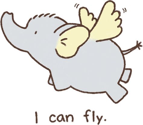 "I can fly" elephant Elephant Cartoon, Baby Birthday Invitations, Elephant Stickers, Flying Elephant, Elephant Illustration, Collection Ideas, Cartoon Elephant, Doodles Drawings, Kids Watercolor