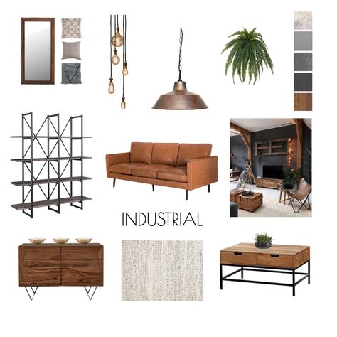 View this Interior Design Mood Board and more designs by AMAVI INTERIOR DESIGN on Style Sourcebook Industrial Interior Design Living Room, Edison Bulb Lighting, Modern Industrial Loft, Modern Industrial Living Room, Industrial Decor Living Room, Industrial Living Room Design, Industrial Style Living Room, Industrial Style Bedroom, Industrial Living Room