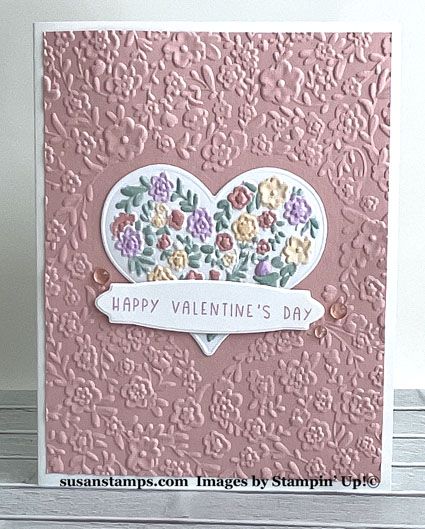 Love And Happiness Stampin Up Cards, Stampin Up Love And Happiness, Blooming Love Stampin Up Cards, Unbounded Love Dies Stampin Up Cards, Stampin Up Bouquet Of Love, Bouquet Of Love Hybrid Embossing Folder, Stampin Up Hearts & Hugs, Valentine Cards To Make, Stampin Up Valentine Cards