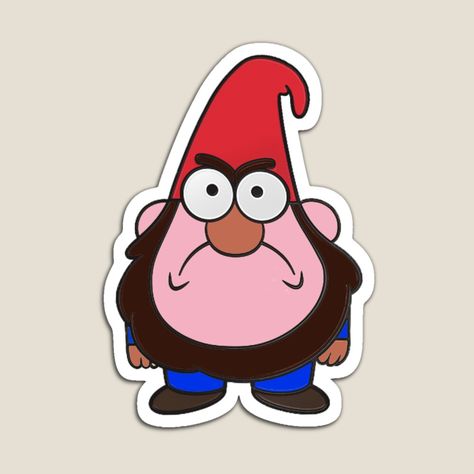 Get my art printed on awesome products. Support me at Redbubble #RBandME: https://www.redbubble.com/i/magnet/The-offended-gnome-of-gravity-falls-by-si3iy/104563963.TBCTK?asc=u Gravity Falls Gnome, Gravity Falls Party, Poutine, Women’s History, Fall Party, Fall Design, Gravity Falls, Female Artists, Gravity