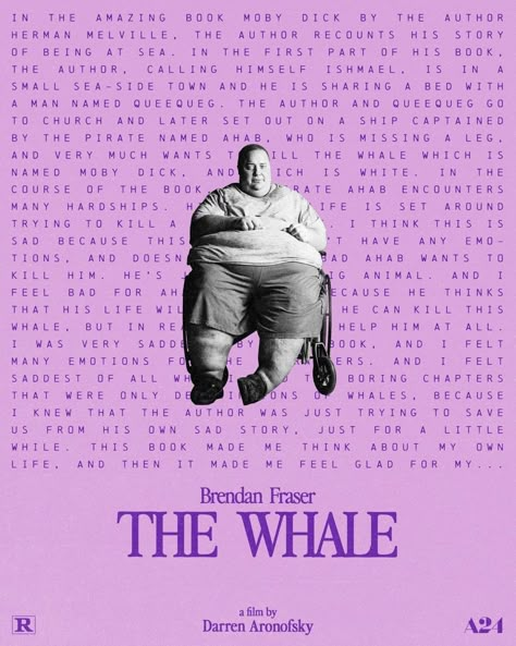 23/366 The Whale Directed by Darren Aronofsky 2022 USA * * * * * #365posterchallenge #posterchallenge #posterdesign #movieposterdesign #vintageposter #a24 #thewhale The Whale Movie Poster, The Whale Poster, Rambo Poster, A24 Party, The Whale Movie, A24 Movies, Movie Night Poster, Documentary Poster, Poster Challenge