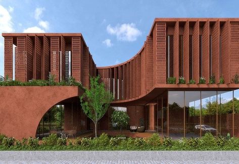 Sanjay Puri Architects, Sanjay Puri, Campus Design, Concept Models Architecture, Facade Architecture Design, Conceptual Architecture, Architecture Design Sketch, Architecture Design Drawing, Brick Architecture