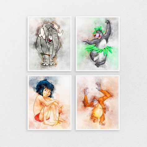 Book Nursery Theme, Jungle Book Nursery, Book Themed Nursery, Disney Jungle Book, Book Nursery, Lion King Poster, Books Kids Room, Jungle Book Disney, Boy Nursery Themes