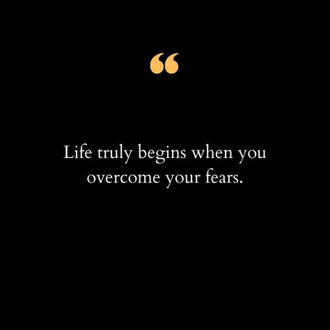 Fear is a powerful emotion, capable of paralyzing us and holding us back from reaching our true potential. It whispers doubts, magnifies uncertainties, and builds walls that seem insurmountable. But what if I told you that beyond those walls lies a world of endless possibilities and profound joy? Life truly begins when you overcome your fears. Imagine stepping out of your comfort zone and facing your fears head-on. It's in those moments of courage that we discover our inner strength and resi... Fears Quotes, Fear Of People, Overcoming Fear Quotes, Facing Fears, Facing Your Fears, Manifesting Life, Powerful Messages, Facing Fear, Face Your Fears