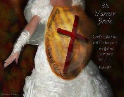 Warrior Bride with shield prophetic art. Warrior Bride, Holy Spirit Dove, Spiritual Warrior, Angel Warrior, Prophetic Art, Bride Of Christ, Prince Of Peace, Angel Painting, Daughters Of The King