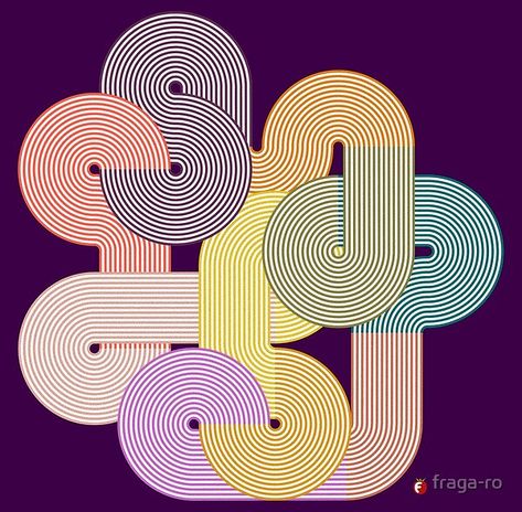 lines and circles forming an interesting road Abstract Design Geometric, Retro Lines, Pattern Sketch, Creative Clothing, Visual System, Loop Design, Design Minimalist, Design Geometric, Geometric Art