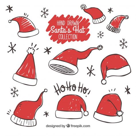 Santa Claus Hat Drawing, Christmas Background Design, Easy Christmas Drawings, Chirstmas Decor, Christmas Doodles, Doodle Lettering, Bullet Journal Art, Wallpaper Iphone Christmas, Christmas Drawing