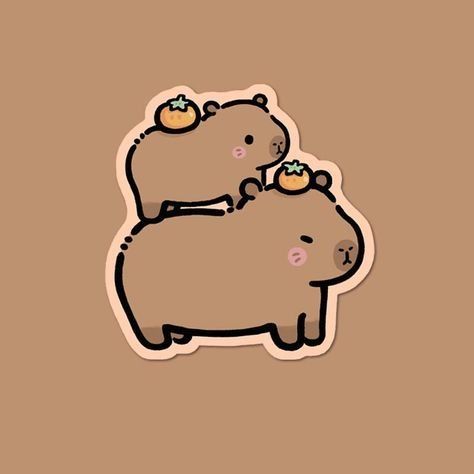 Capybara Drawing, Capybara Cute, Funny Capybara, Cute Doodles Drawings, Computer Setup, Cute Doodle Art, Kawaii Doodles, Cute Cartoon Drawings, Dessin Adorable