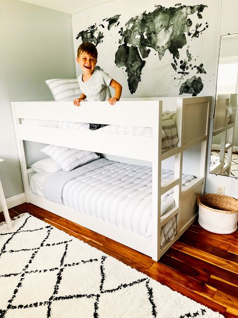 Sibling Bunk Beds, Boys Bedroom Bunk Beds, Digger Bedroom, Sibling Bedroom, Girls Twin Bed, Bunk Beds For Boys Room, Bunk Bed Room, Bunk Beds Boys, Toddler Bunk Beds