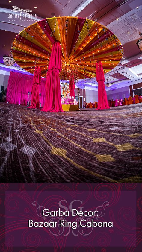 Garba Decor. Bazaar Ring Cabana. ----------------------  #suhaaggarden #stylingwithjilna #garbadecor #suhaaggarden #stylingwithjilna #enchanteddecor #peacockdecor #floralpeacocks #garbacenterpiece #enchantedgarden #centerpiece #enchanted #indianwedding #southasianwedding #garbafunction #garden #floraldecor #weddingphotographer #weddingphotography #luxuryweddings #indianweddingdecor #shaadisaga #wedmegood #indoorgarbadecor #outdoorgarbadecor #indoorweddings #outdoorweddings #cabanas #bazaarring Garba Pandal Decoration, Garba Decor, Puja Pandal, Mehendi Decor Ideas, Mehendi Decor, Peacock Decor, Wedding Decor Style, South Asian Wedding, Enchanted Garden