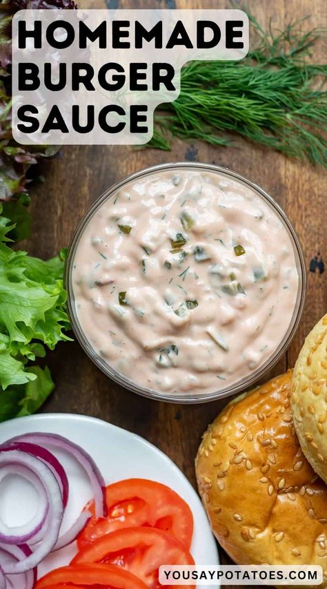 Low Carb Burger Sauce, Burger Sauce Recipe Homemade, Dill Burgers, Best Hamburger Sauce Recipe, Chicken Burger Sauce, Dill Pickle Sauce, Dill Mayo, Homemade Burger Sauce, Burger Sauce Recipe