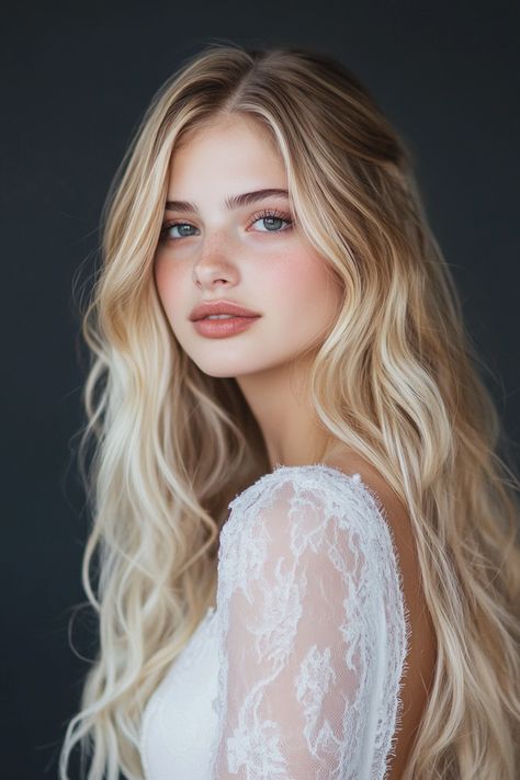 50+ All-Down Bridal Hair Ideas You’ll Fall in Love With | Matched Hearts Bridal Hair Headband, Blonde Bridal Hair, Bridal Hair Ideas, Romantic Waves, Bridal Hair Down, Boho Waves, Red Curls, Blonde Wavy Hair, Blonde Waves