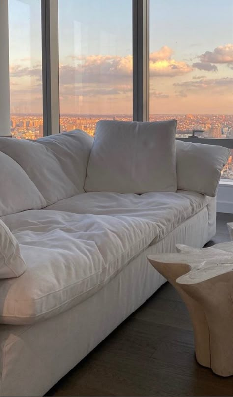 Miami Apartment Aesthetic, Apartment Aesthetic Bedroom, Miami Aesthetic, Apartment In Miami, Miami Apartment, Dream House Aesthetic, Diy Pallet Bed, Cozy Sofa, Future Apartment Decor