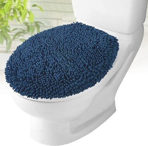 Amazon.com: MAYSHINE Plush Shaggy Standard Toilet Seat Lid Cover (Black) | Fuzzy Chenille Microfiber, Fluffy Soft Absorbent - Machine Washable Cushion | No More Cold or Wet Seats : Home & Kitchen Toilet Tank Covers, Toilet Seat Lid Cover, Toilet Seat Covers, Toilet Lid Cover, Toilet Tank, Toilet Covers, Toilet Accessories, Toilet Seat Cover, Bathroom Style