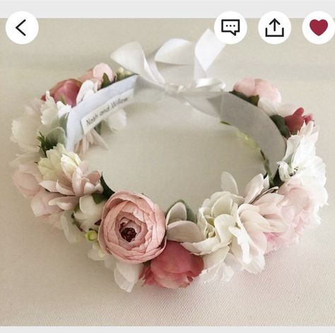 Dog Ring Bearer Collar, Dog Flower Crown, Dog Wedding Collar, Rope Wreath Diy, Puppy Wedding, Dog Wedding Outfits, Wedding Dog Collar, Flower Collar, One Flower