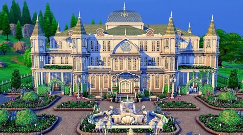 Королевские Черты Участков / Royal Castle & Royal Home для The Sims 4 - Synthira.ru Sims 4 Royal Castle, Sims 4 Castle, Building A Castle, Royal Ballroom, Sims Interior Design, Sims Royal, Castle Images, Castle Layout, Castle Movie