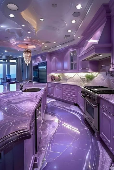 Dream Bedroom Inspiration, Home Decor Cozy, Purple Home Decor, Girly Apartments, Purple Kitchen, Dream Life House, Purple Rooms, Dream Apartment Decor, Home Decor Ideas Living Room