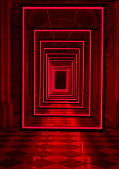 Neon Rouge, Red Inspiration, Nightclub Design, Red Neon, Red Rooms, Club Design, Light Installation, Red Aesthetic, Red Light