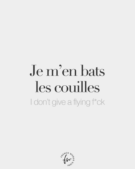 French Bad Words, French Cuss Words, French Words Aesthetic, French Quotes With Translation, Pretty French Words, French Swear Words, French Words With Meaning, French Love Quotes, French Words Quotes