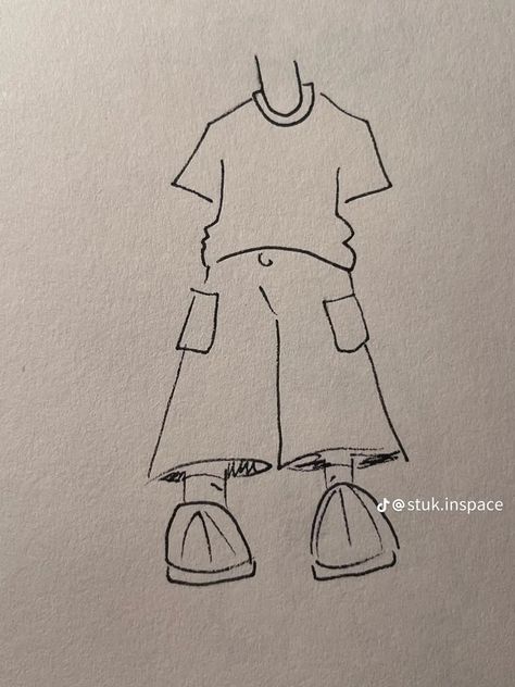 How To Draw A Baggy Shirt, Ovrjune Drawing Style, Baggy Clothes Drawing, Graffiti Characters Sketches, Graffiti People, Swaggy Art, Easy Graffiti, Easy Graffiti Drawings, Shorts Drawing